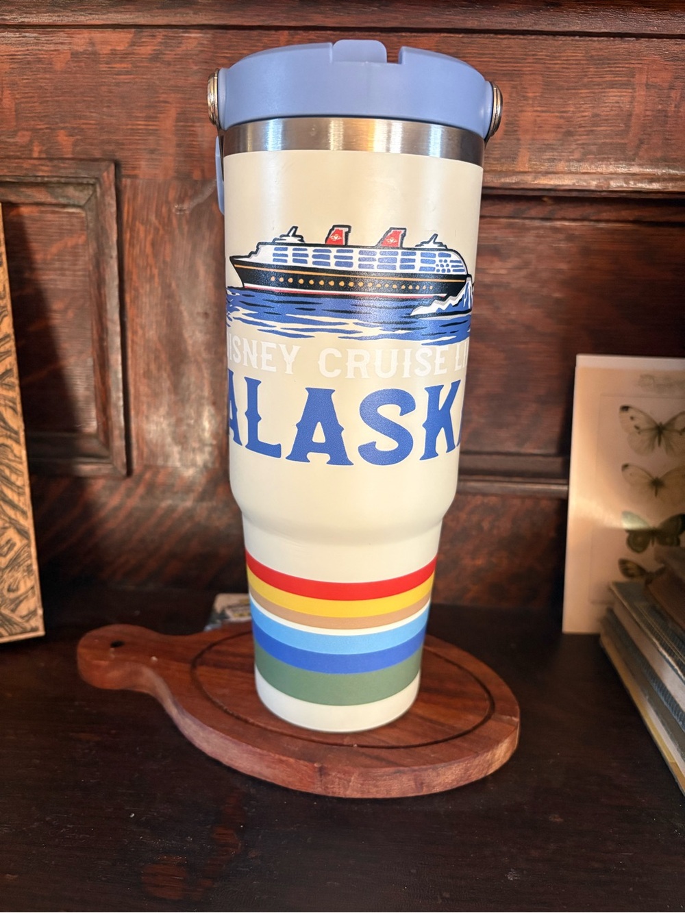Disney Cruise Alaska Insulated Tumbler - Blue & White